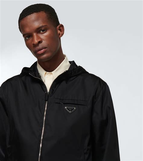 prada nylon zip front jacket|Prada nylon jacket men's.